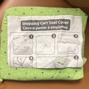 Shopping Cart Seat Cover - Green Polka Dot